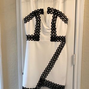 White Dress w/Black Embroidery **NEW**